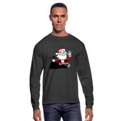 FRUIT OF THE LOOM Santa Claus Heather Black